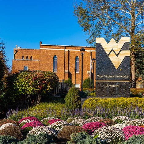 Outside view of building at West Virginia University
