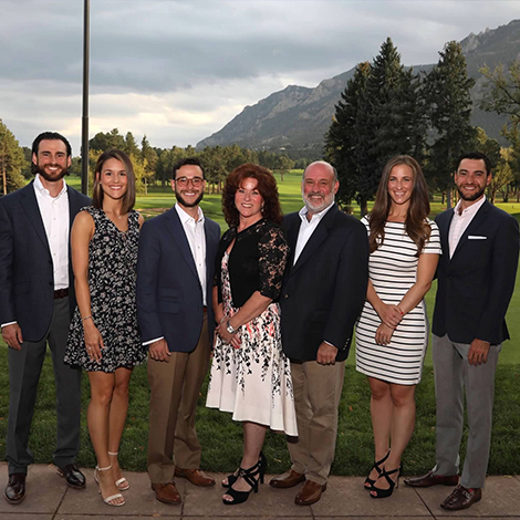 Doctor Rosati outdoors with her family