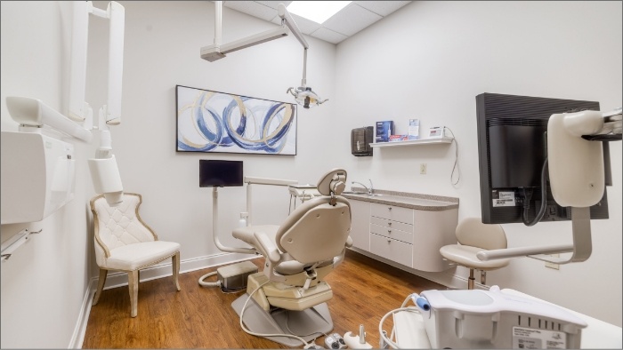 Dental treatment room in Fort Mill dental office